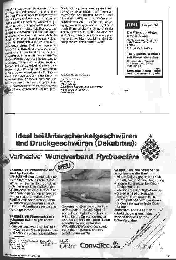 Vorschauseite 3: Grundund Behandlungspflege in der Intensivmedizin/(8. Folge) Krankenpflegepersonal u. Technik - Aussagekraft von Meßwerten