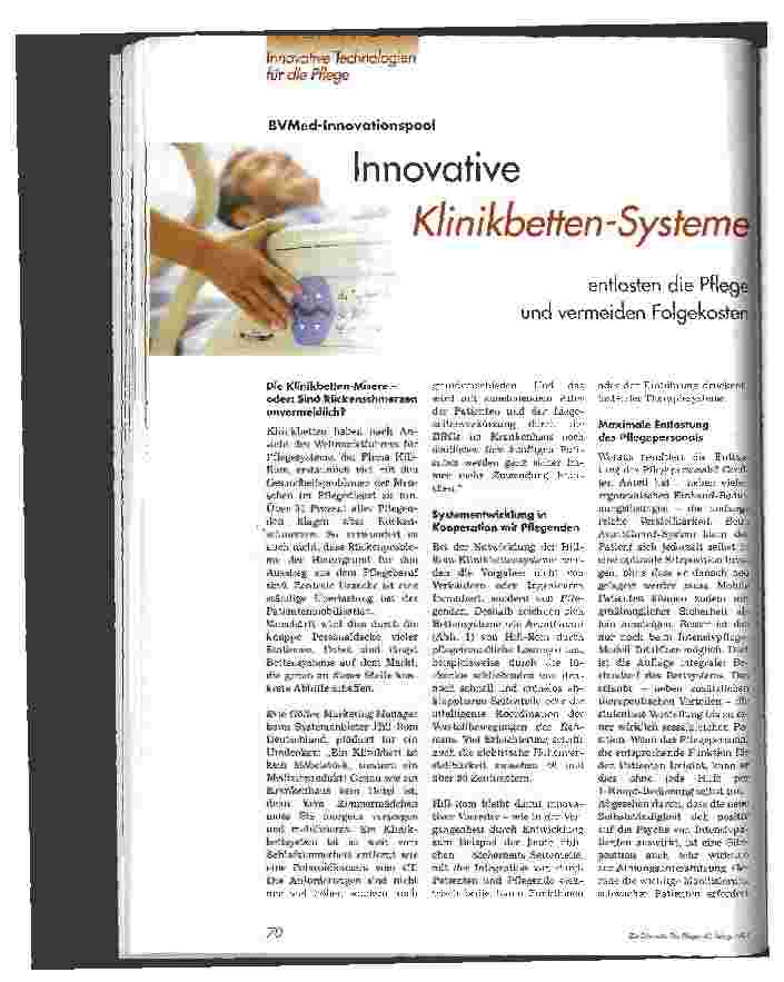 Vorschauseite 1: Innovative Klinikbetten-Systeme