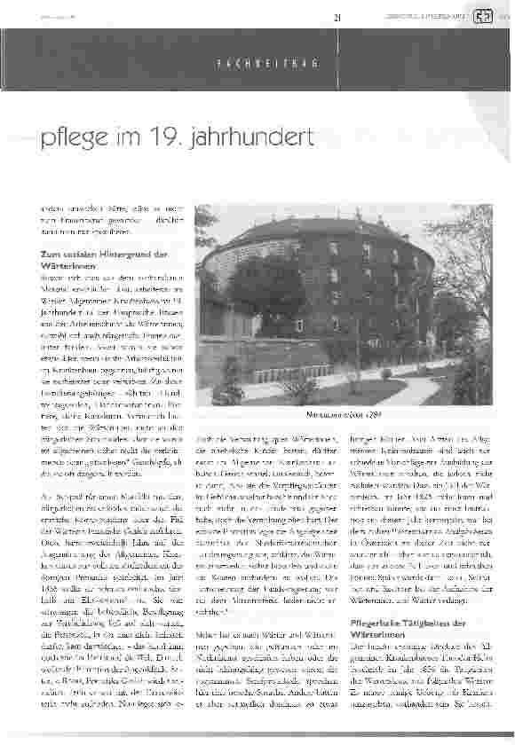 Vorschauseite 2: Teil IIzur pflege in österreichs krankenhausern im 19. Jahrhundert