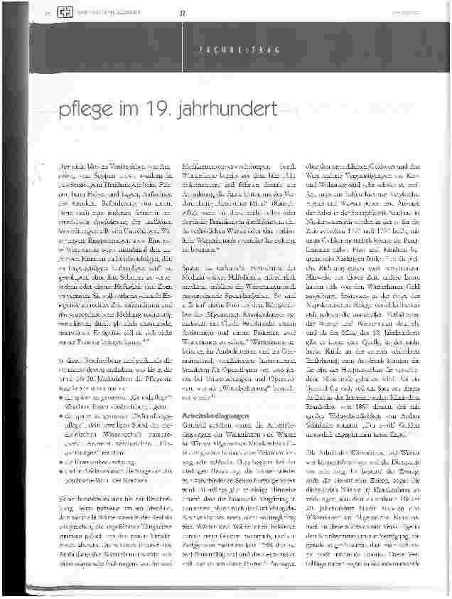 Vorschauseite 3: Teil IIzur pflege in österreichs krankenhausern im 19. Jahrhundert