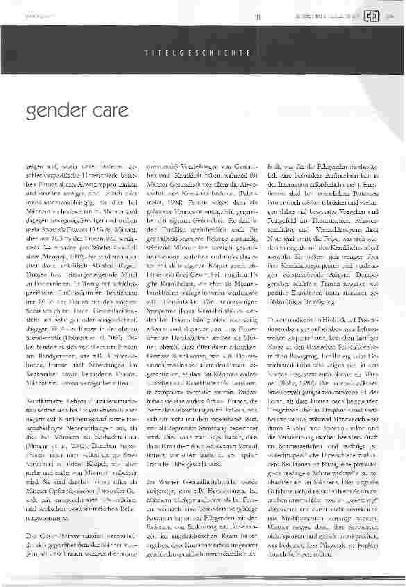Vorschauseite 2: die bedeutung von gender care für die pflege