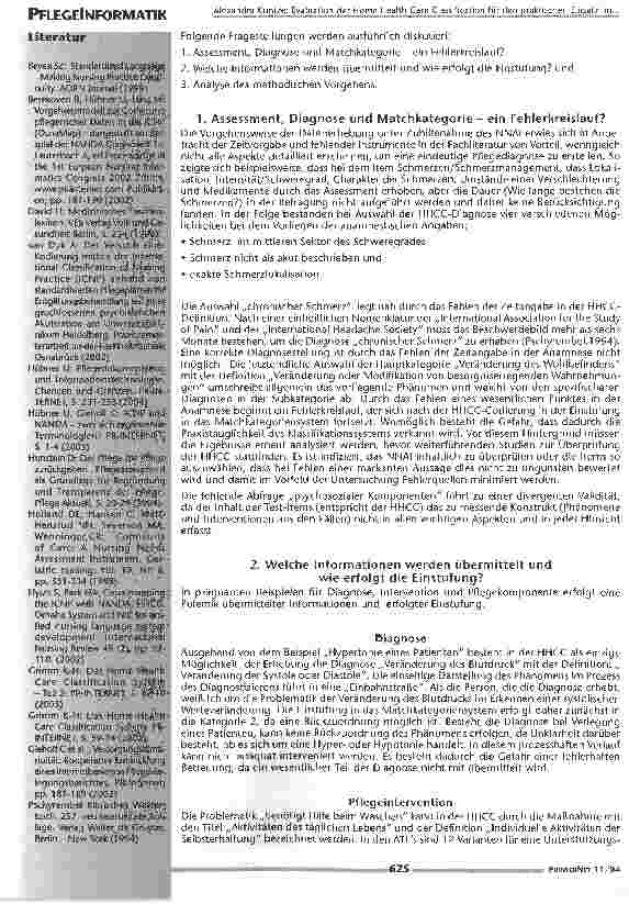 Vorschauseite 5: Evaluation der Home Health Care Classification für denpraktischen Einsatz im deutschsprachigen Raum