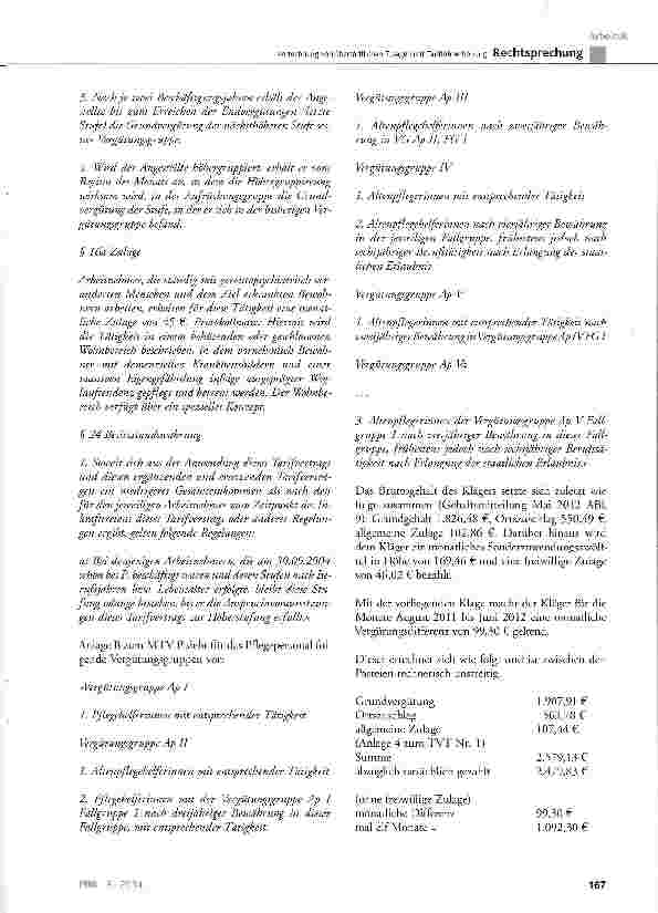 Vorschauseite 3: Verrechnung von übertariflichen Zulagen mit Tariflohnerhöhung