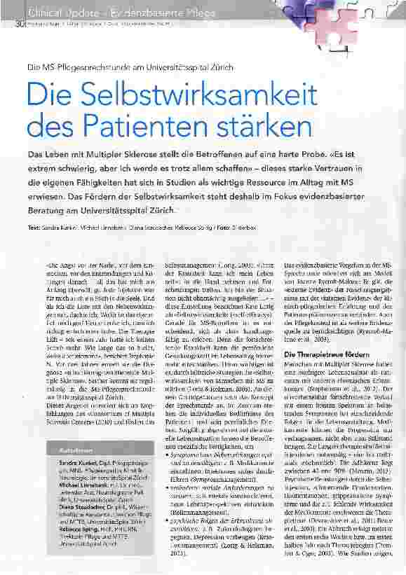 Vorschauseite 1: Die Selbstwirksamkeit des Patienten stärken