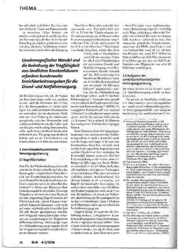 Vorschauseite 6: Grundlagen einer erreichbarkeitsorientierten Versorgungsplanung