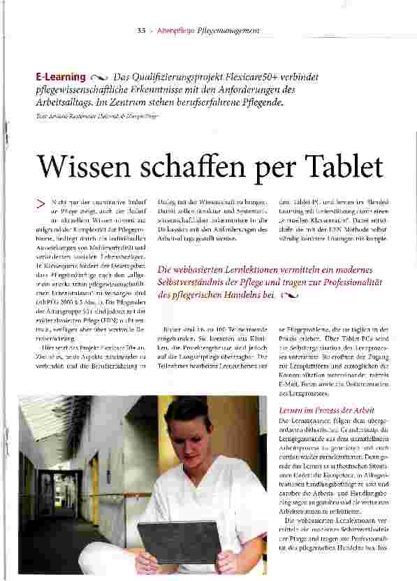 Vorschauseite 1: Wissen schaffen per Tablet