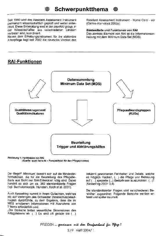 Vorschauseite 2: Das Resident Assessment Instrument: Die Einführung des Instrumentes in der stationären Altenpflege am Beispiel zweier Pflegeeinrichtungen