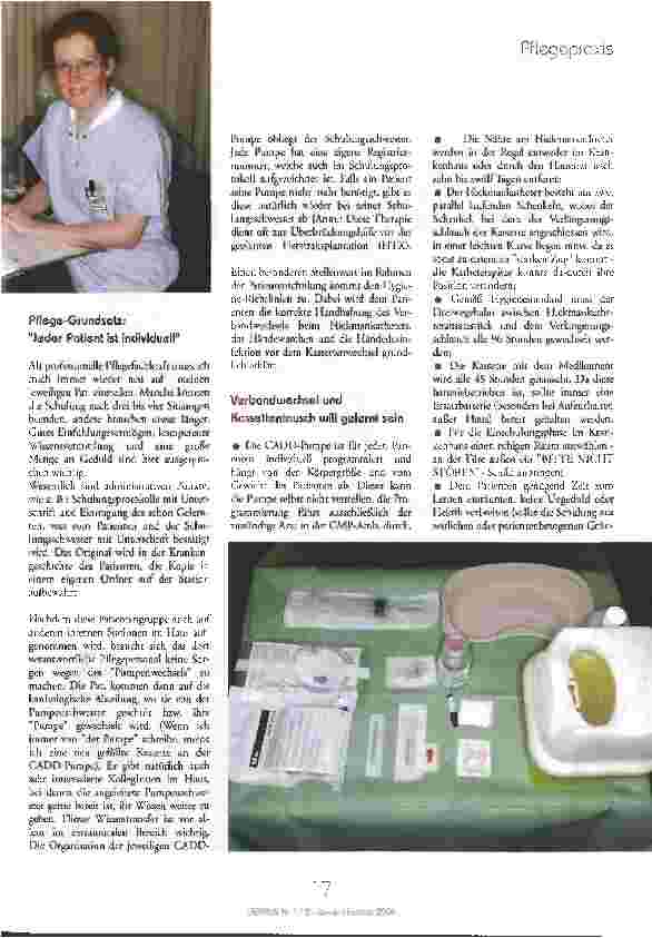 Vorschauseite 2: Pflege bei CMP-Patienten mit einer CADD-Pumpe