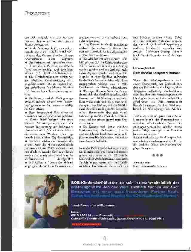 Vorschauseite 3: Pflege bei CMP-Patienten mit einer CADD-Pumpe
