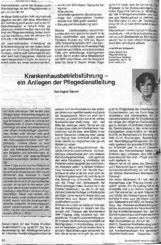 Vorschauseite 1: Krankenhausbetriebsführung - ein Anliegen der Pflegedienstleitung