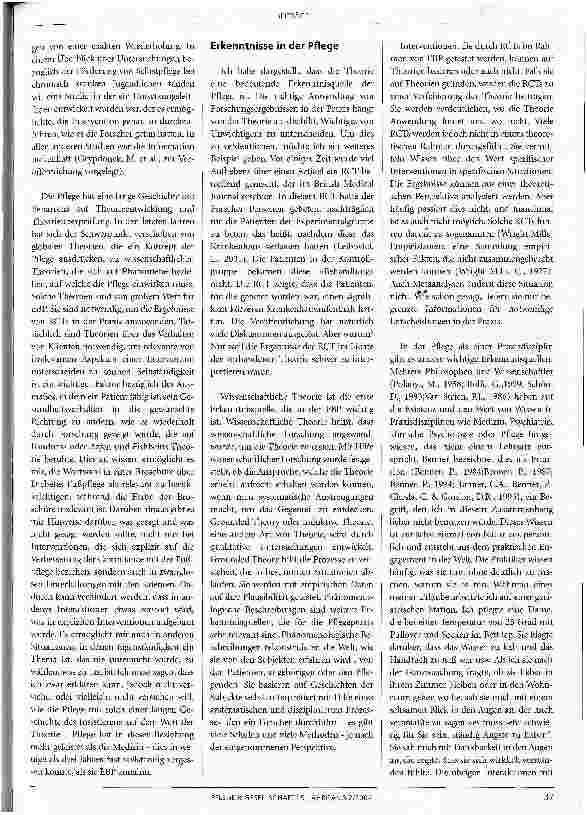 Vorschauseite 3: Eine kritische Bewertung von Forschungsmethoden zur Herstellung von Evidenz in der Pflege