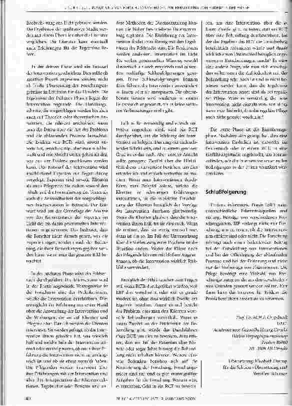 Vorschauseite 6: Eine kritische Bewertung von Forschungsmethoden zur Herstellung von Evidenz in der Pflege