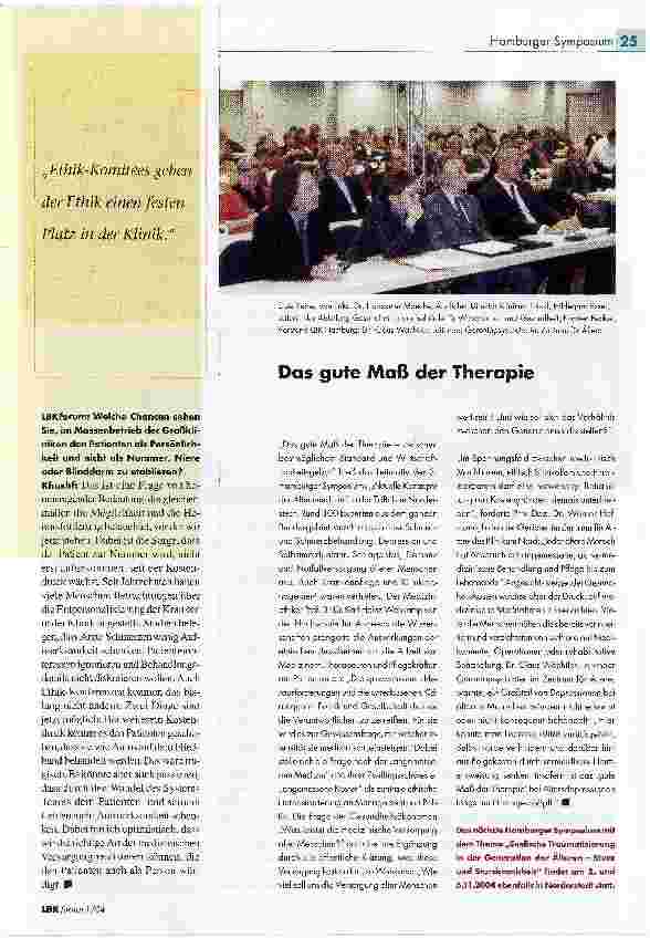 Vorschauseite 2: Ethik im Krankenhaus