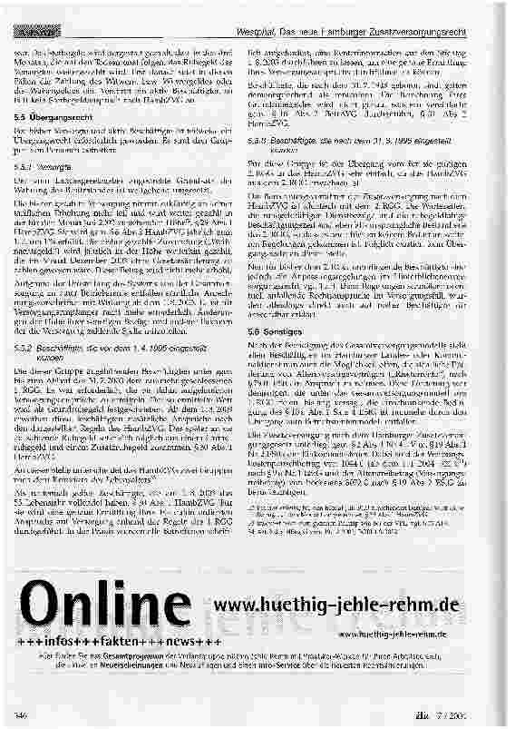 Vorschauseite 5: Das neue Hamburger Zusatzversorgungsrecht
