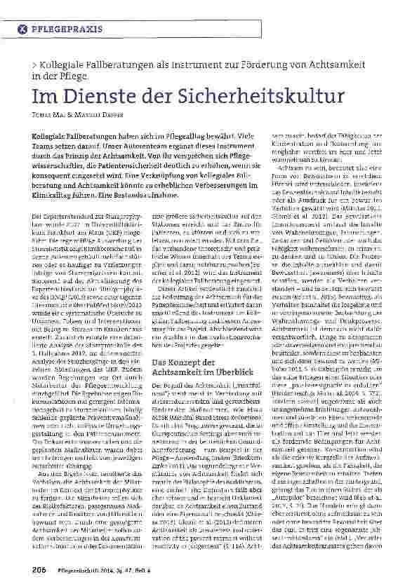 Vorschauseite 1: Im Dienste der Sicherheitskultur