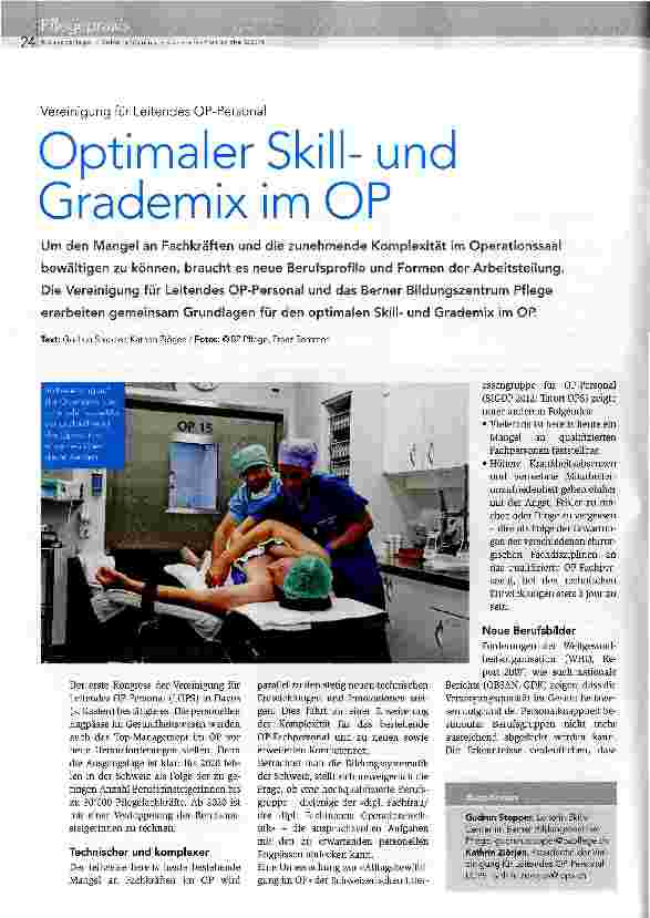 Vorschauseite 1: Optimaler Skillund Grademix im OP