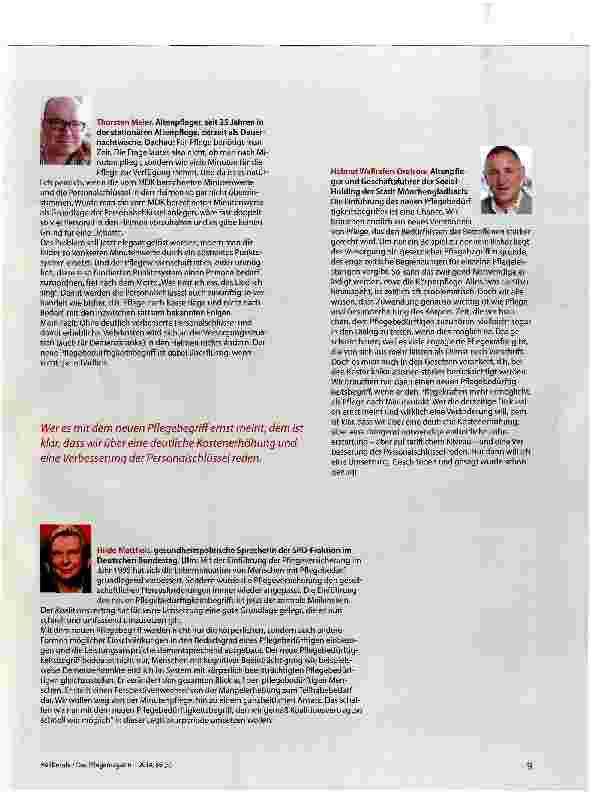 Vorschauseite 2: Der neue Pflegebedürftigkeitsbegriff ist er wirklich relevant für die Praxis?