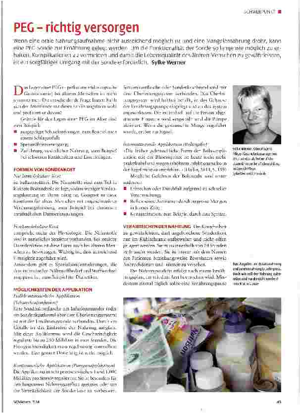 Vorschauseite 1: PEG - richtig versorgen