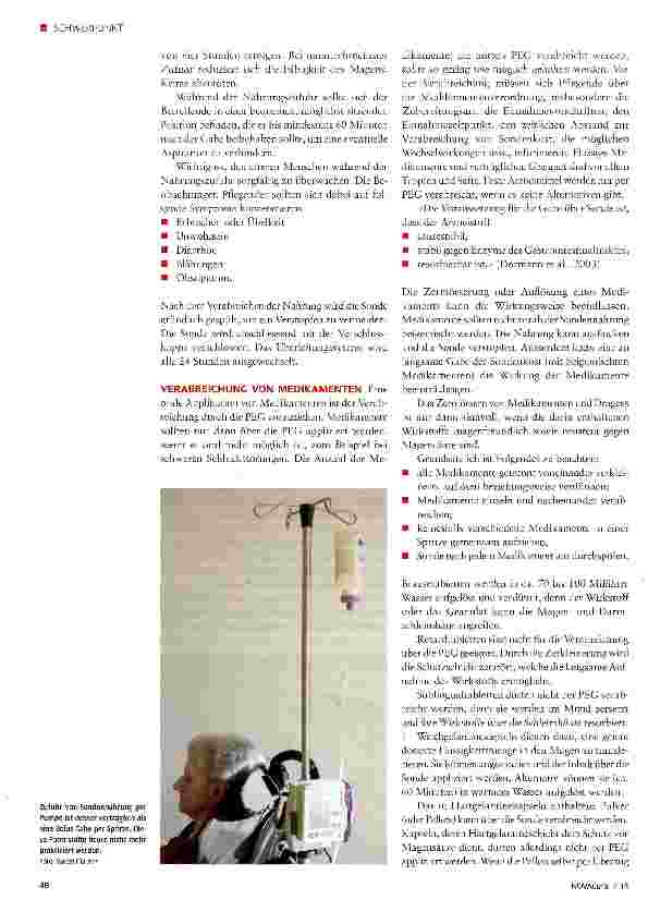 Vorschauseite 2: PEG - richtig versorgen