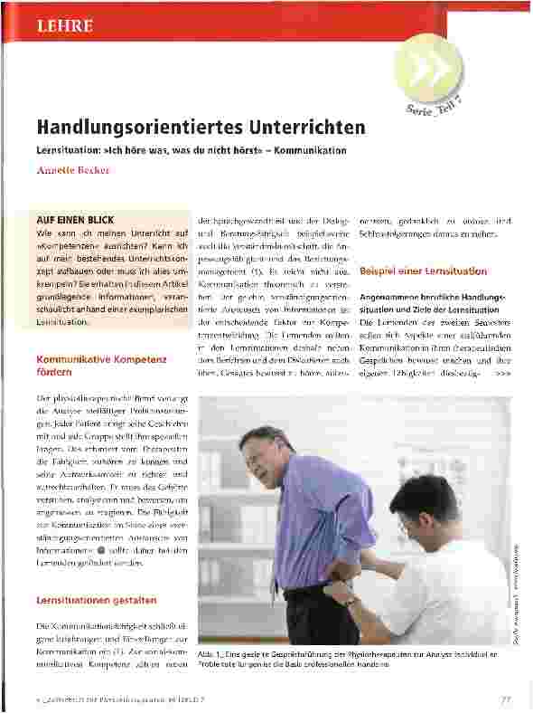 Vorschauseite 1: Handlungsorientiertes Unterrichten