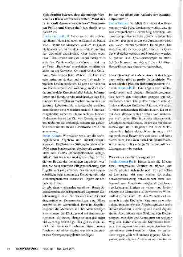 Vorschauseite 3: Herausforderungen beim Thema „Wohnen im Alter