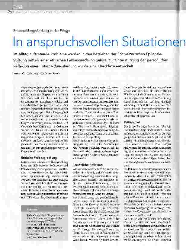 Vorschauseite 1: In anspruchsvollen Situationen hilft die Checkliste