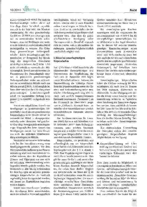 Vorschauseite 3: Gemeinnützigkeitsrechtliche Aspekte bei der Anschaffung von Beteiligungen an gemeinnützigen Körperschaften durch gemeinnützige Krankenhausträger nach In-krafttreten des Ehrenamtss…