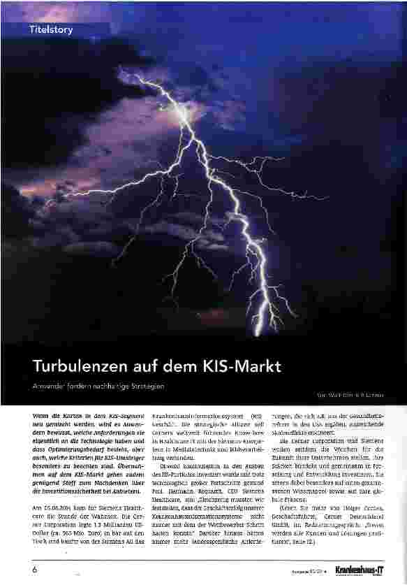 Vorschauseite 1: Turbulenzen auf dem KIS-Markt