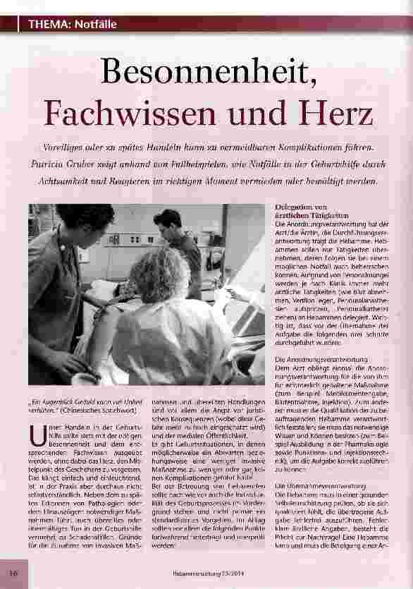 Vorschauseite 1: Besonnenheit, Fachwissen und Herz