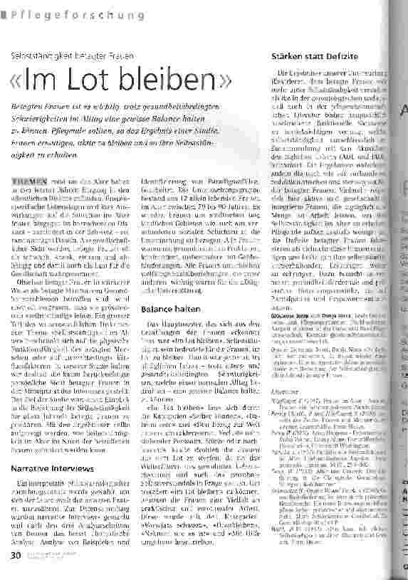 Vorschauseite 1: Im Lot bleiben