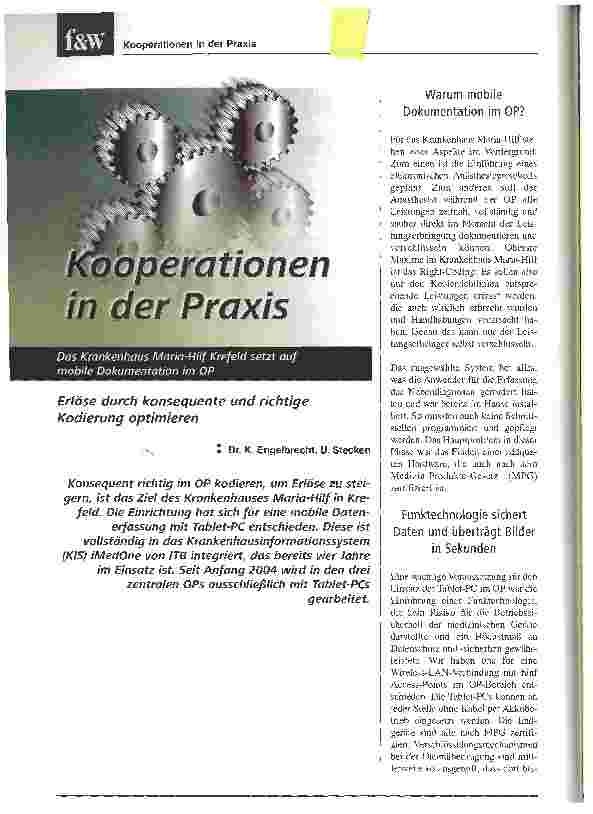 Vorschauseite 1: Kooperationen in der PraxisErlöse durch konsequente und richtige Kodierung optimieren