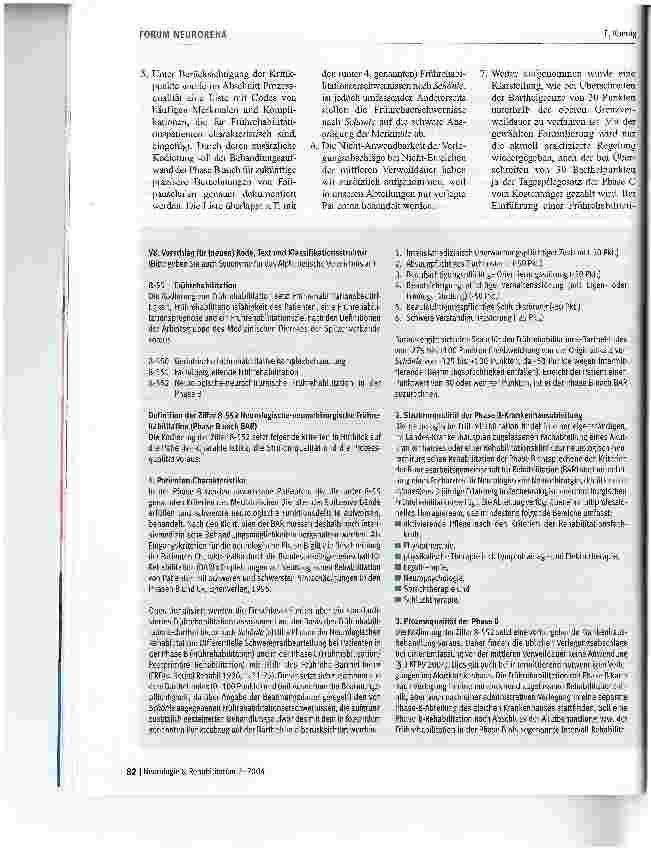 Vorschauseite 2: Vorschlag der DGNR zur Abbildung der Phase B im Fallpauschalensystem