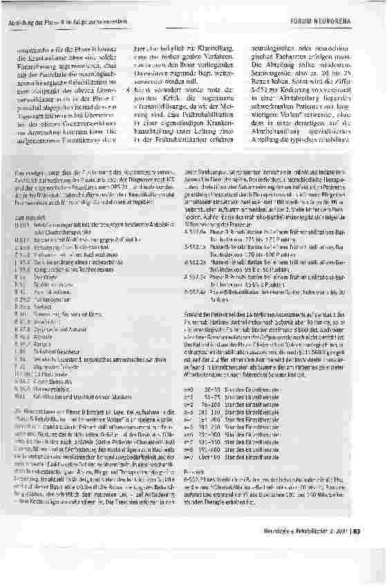 Vorschauseite 3: Vorschlag der DGNR zur Abbildung der Phase B im Fallpauschalensystem