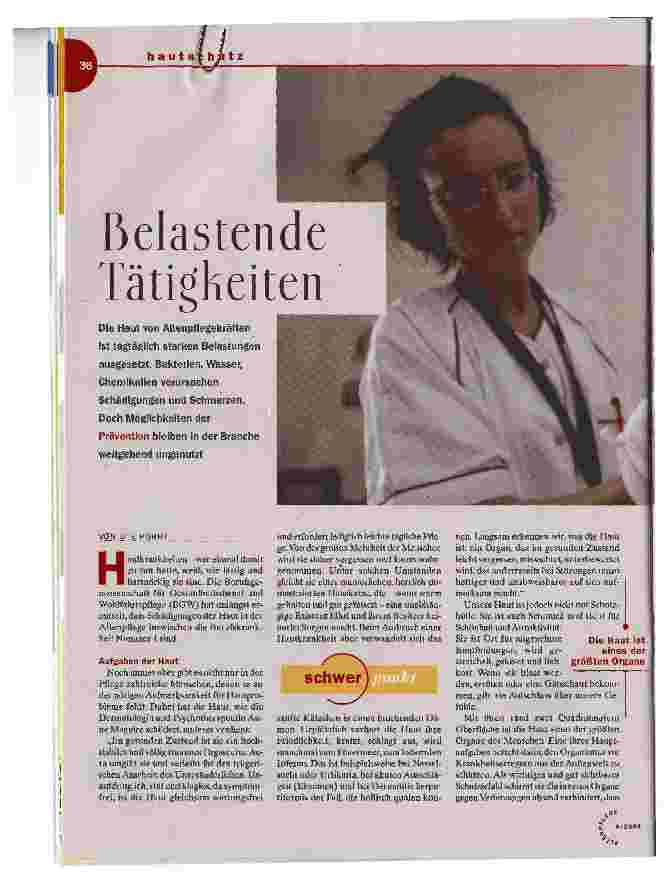 Vorschauseite 1: Belastende Tätigkeiten