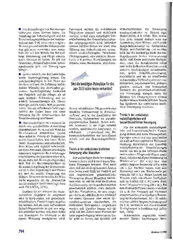 Vorschauseite 5: Zukunftsperspektiven der Versorgung