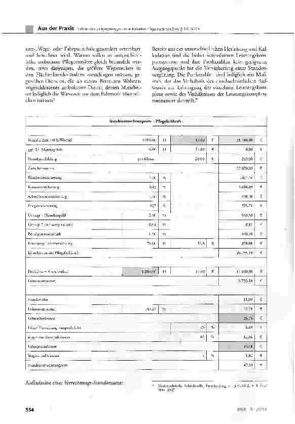 Vorschauseite 4: Die Zeitvergütung in der ambulanten Pflege nach den § 89, § 120 SGB XI