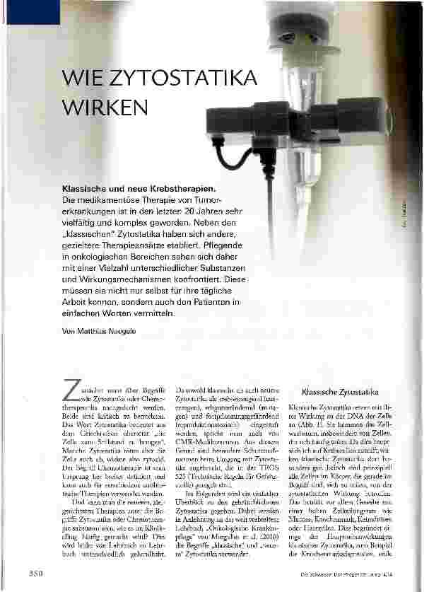 Vorschauseite 1: Wie Zytostatika wirken