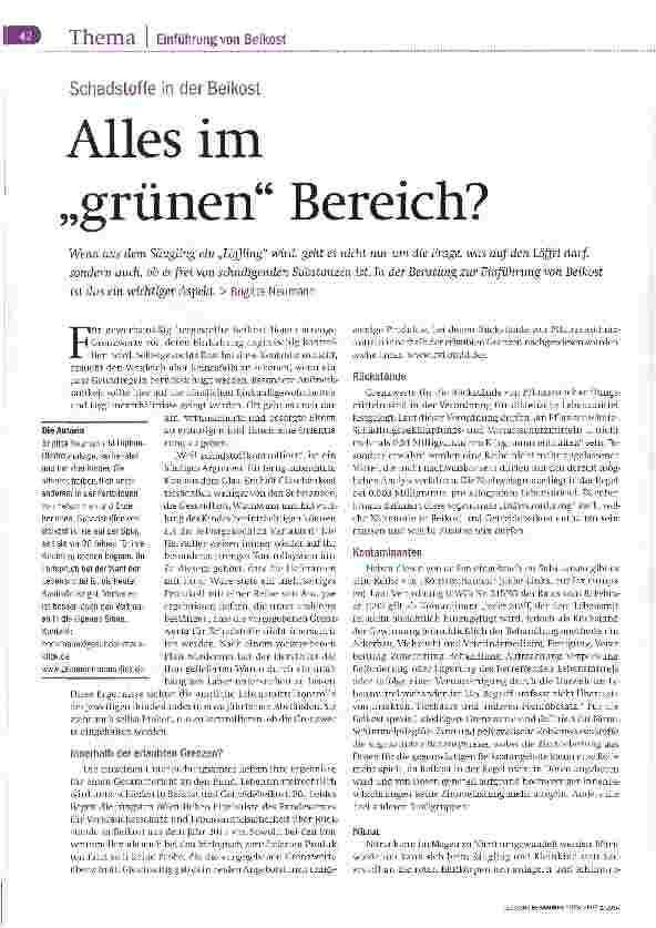 Vorschauseite 1: Alles im „grünen Bereich?