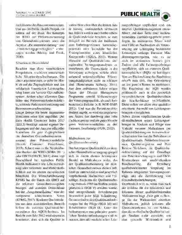 Vorschauseite 2: Die Qualität der gesundheitlichen Versorgung