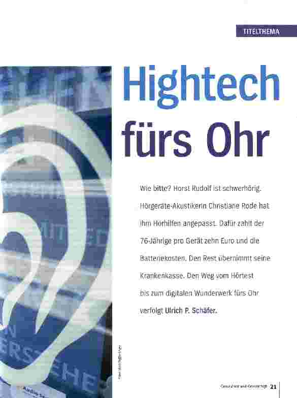Vorschauseite 2: Hightech fürs Ohr