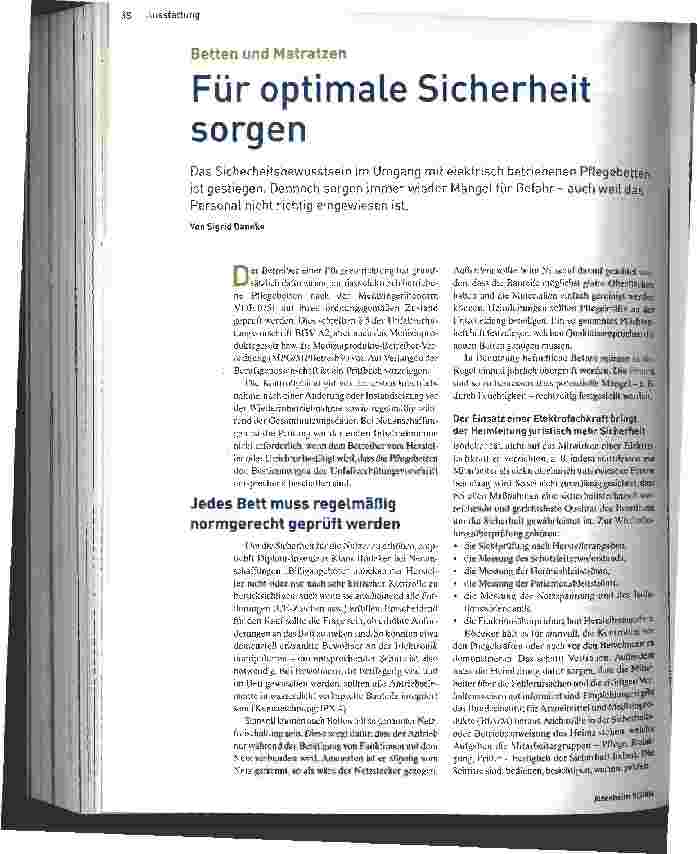 Vorschauseite 1: Für optimale Sicherheit sorgenBetten und Matratzen
