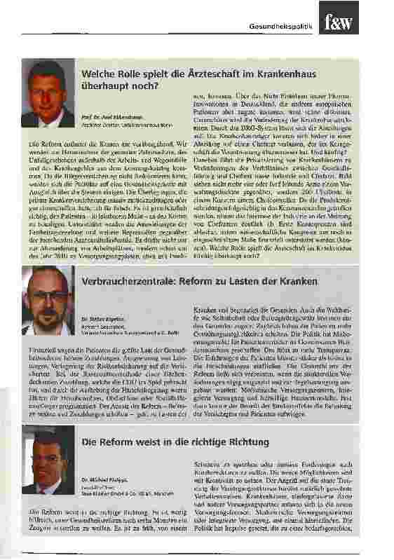 Vorschauseite 2: So wirkt die Gesundheitsreform