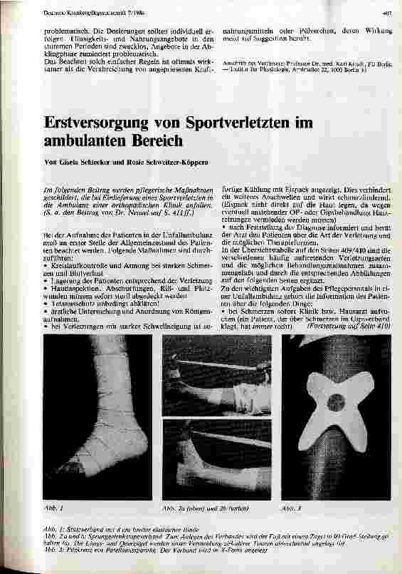 Vorschauseite 1: Erstversorgung von Sportverletzungen im ambulanten Bereich