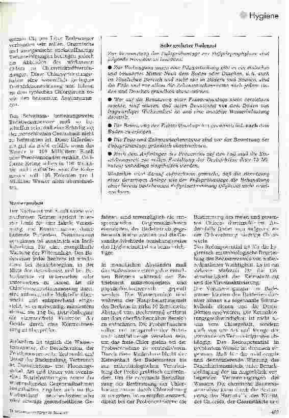 Vorschauseite 4: Hygienische Anforderungen an Badeanlagen, Schwimmbäder und Hydrotherapien in Krankenhäusern