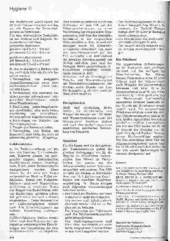 Vorschauseite 5: Hygienische Anforderungen an Badeanlagen, Schwimmbäder und Hydrotherapien in Krankenhäusern