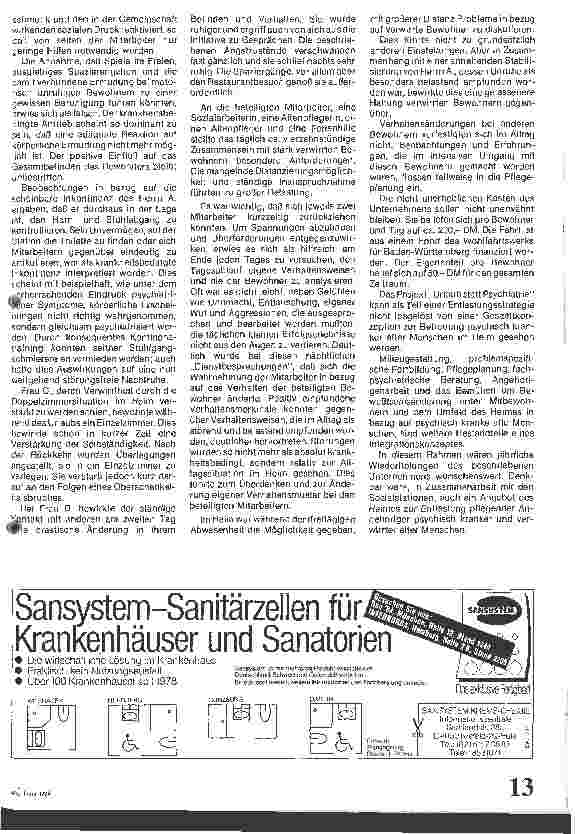 Vorschauseite 2: Urlaub statt Psychiatrie / Projektbericht