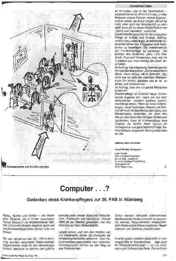 Vorschauseite 4: Gedanken zum Wert und Unwert der Krankenpflege