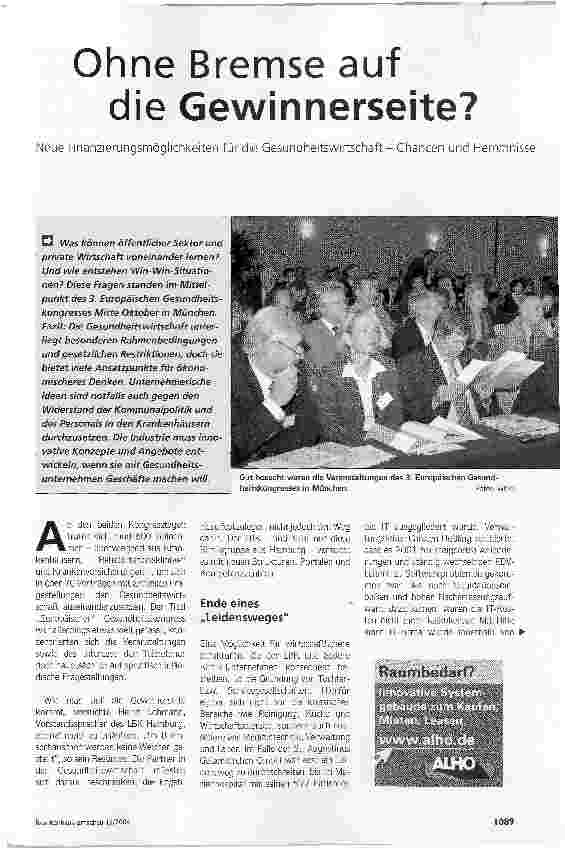 Vorschauseite 1: Ohne Bremse auf die Gewinnerseite?
