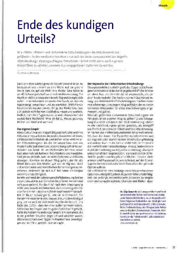 Vorschauseite 1: Ende des kundigen Urteils