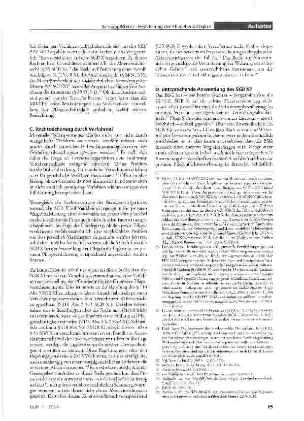 Vorschauseite 4: Das Verfahren zur Feststellung der Pflegebedürftigkeit in der privaten Pflegeversicherung
